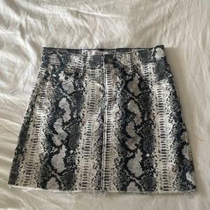 Snake Skin Print Skirt